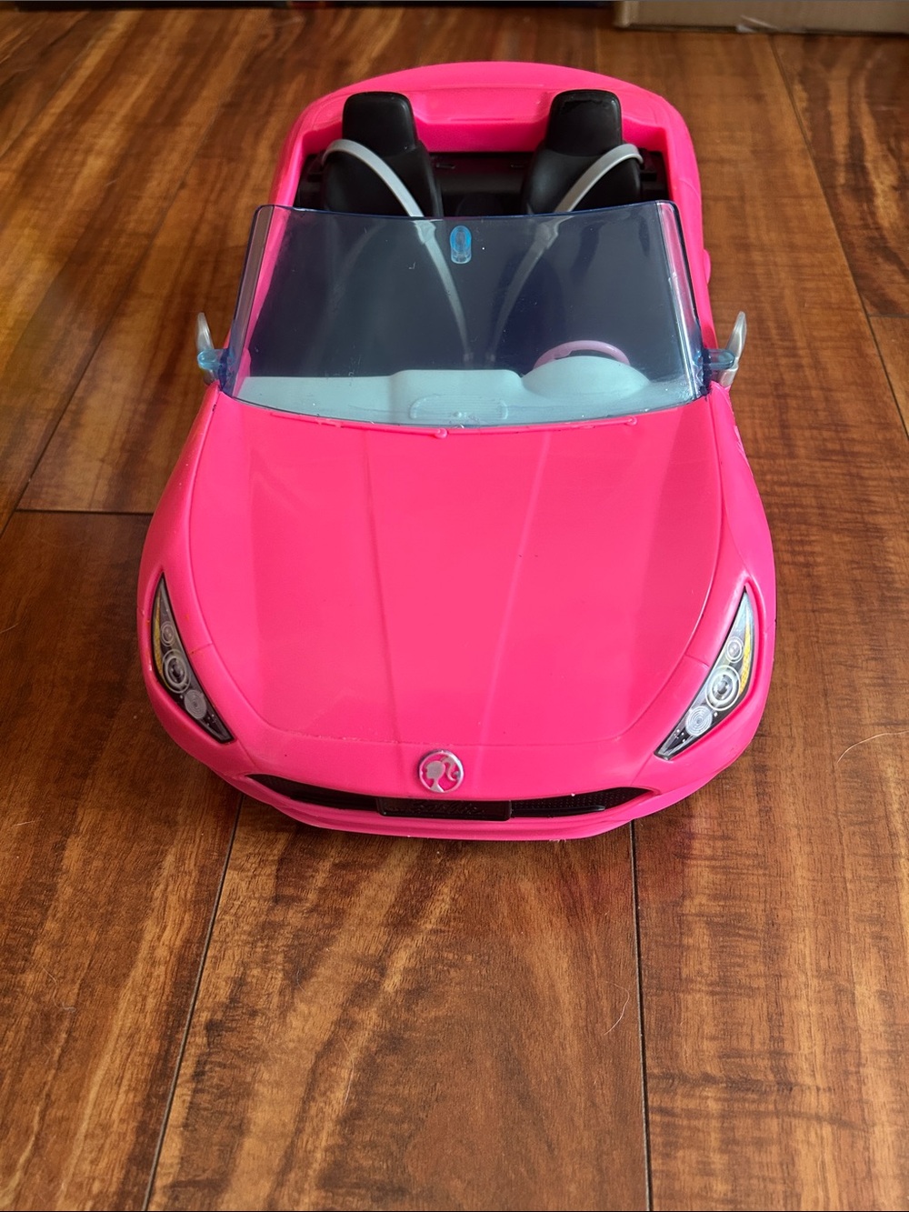 Barbie Hot Pink Convertible Toy Car with Clear Windshield